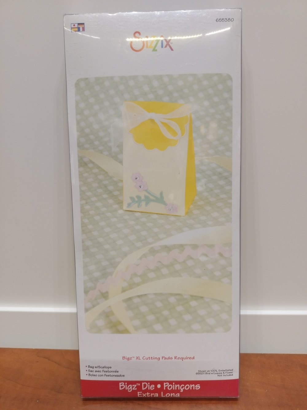 Sizzix Bigz Die Bag w/ Scallops Model 655380 Extra Long for 12" Paper